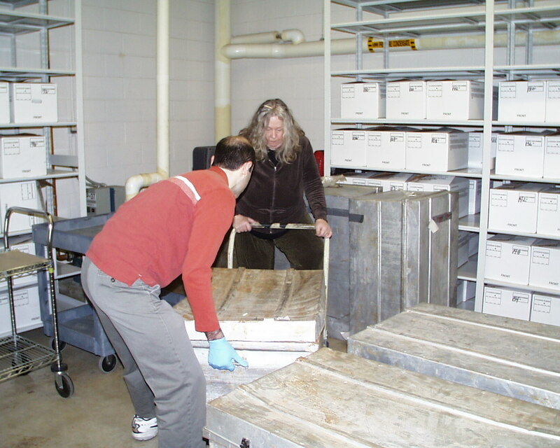 ija-retrieving-trunks-to-go-to-the-conservation-lab — page 1 · Iraqi Jewish Archive (NARA) · judeoiraq.org